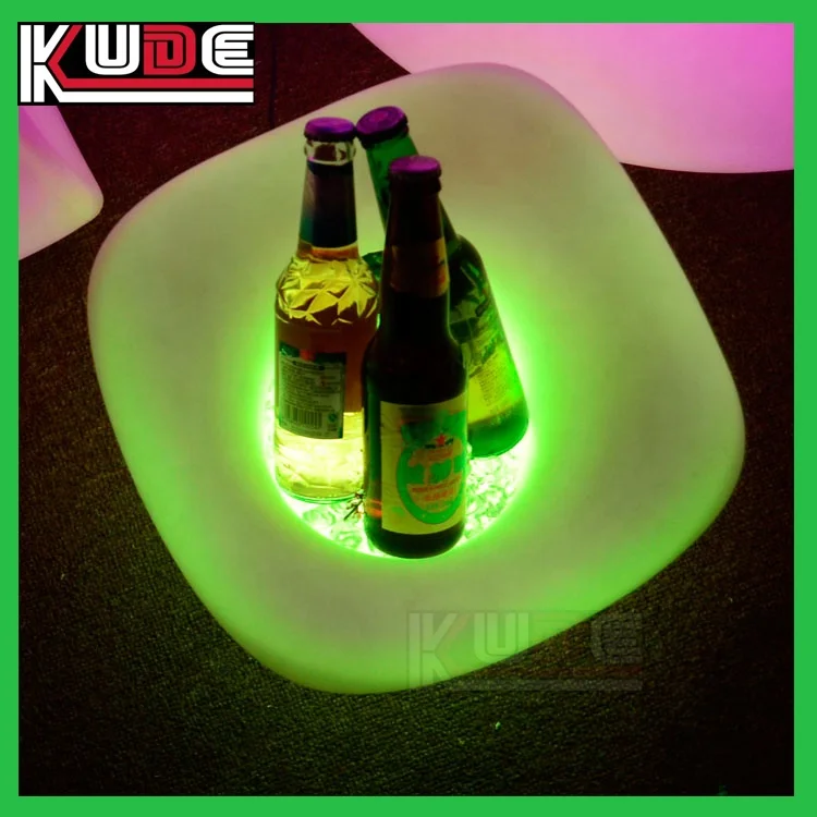 Stylish design waterproof bar nightclub beer cooling light up wine ice bucket LED ice bucket