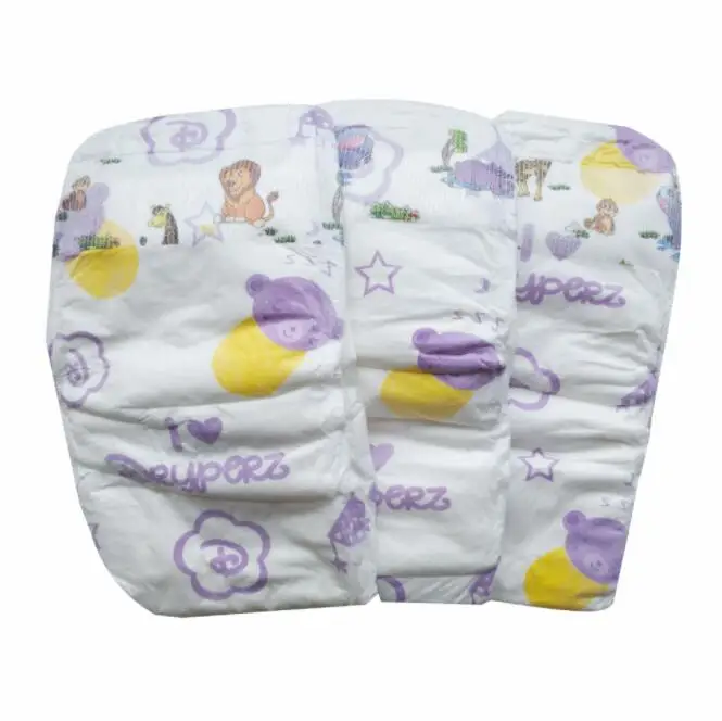Oem Korean Baby Diapers Baby Diapers Free Samples S M L Xl Non Woven Fabric Printed Magic Tape Baby Diapers USA Fluff Pulp