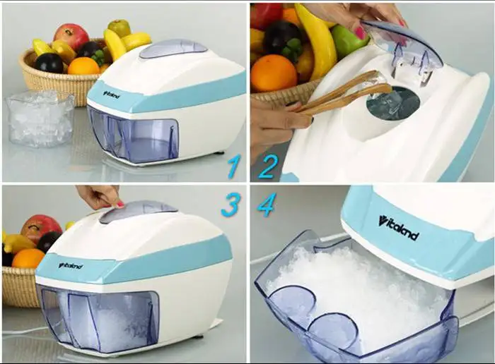 2024 Ice Crusher with Adjustable blade home kitchen professional ice shaver snow cone maker