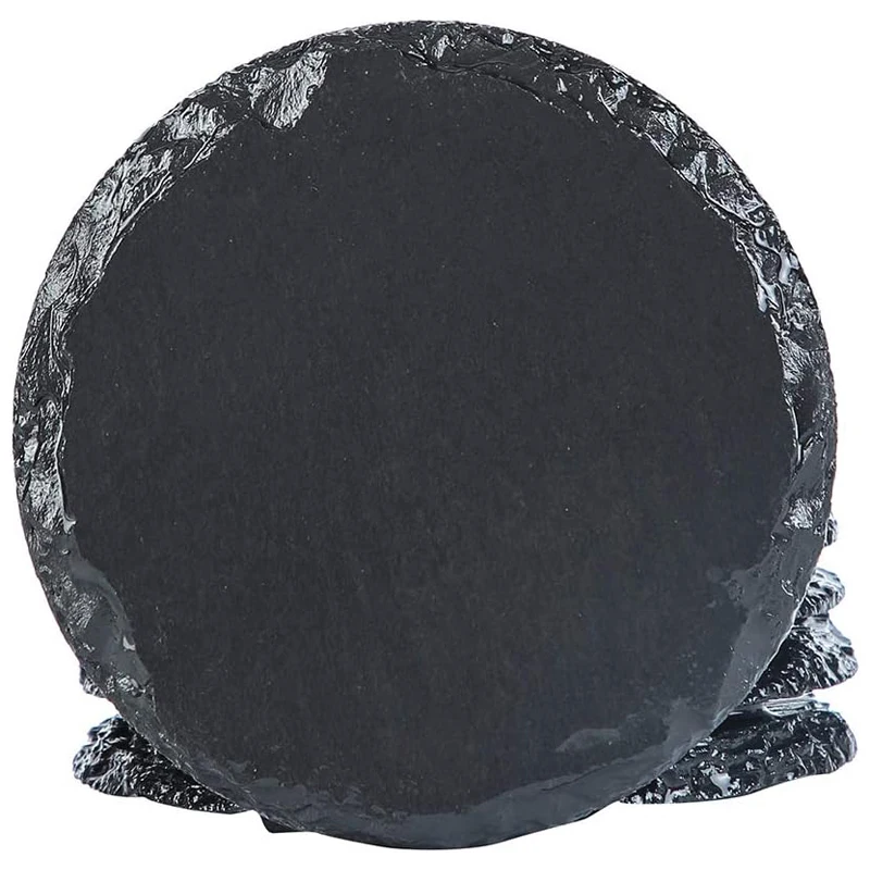 wholesale price 4 inch round slate coasters  board