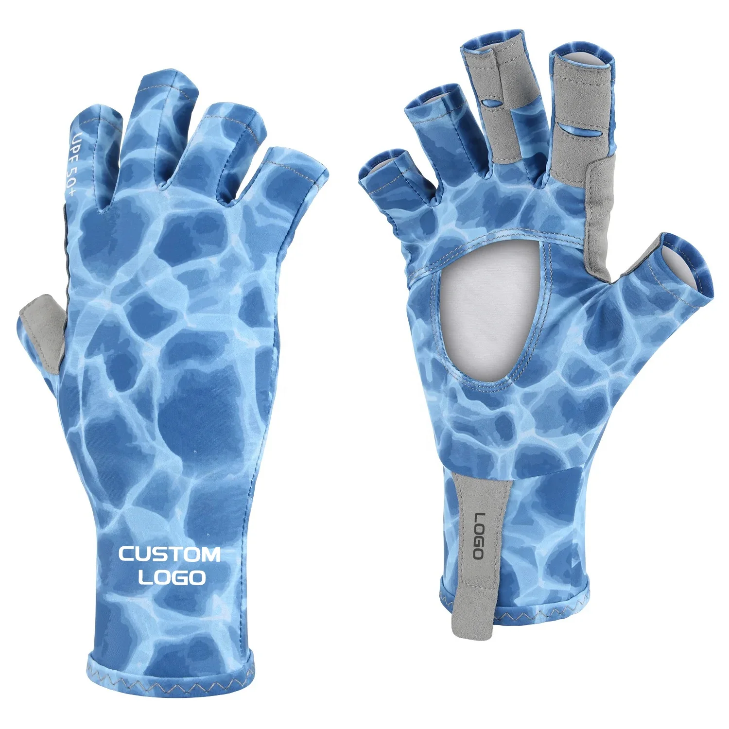 New Model OEM ODM Custom Logo Wholesale Fishing Sun Protection UV 50+ Kayaking Sailing Yachting Padding Canoeing Rowing Gloves