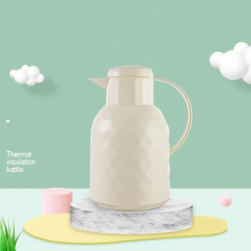 Nordic Home Glass Inner Rhomboid Insulation Pot Large Capacity Thermos Bottle Thermos Flask Coffee Pot Hot Kettle