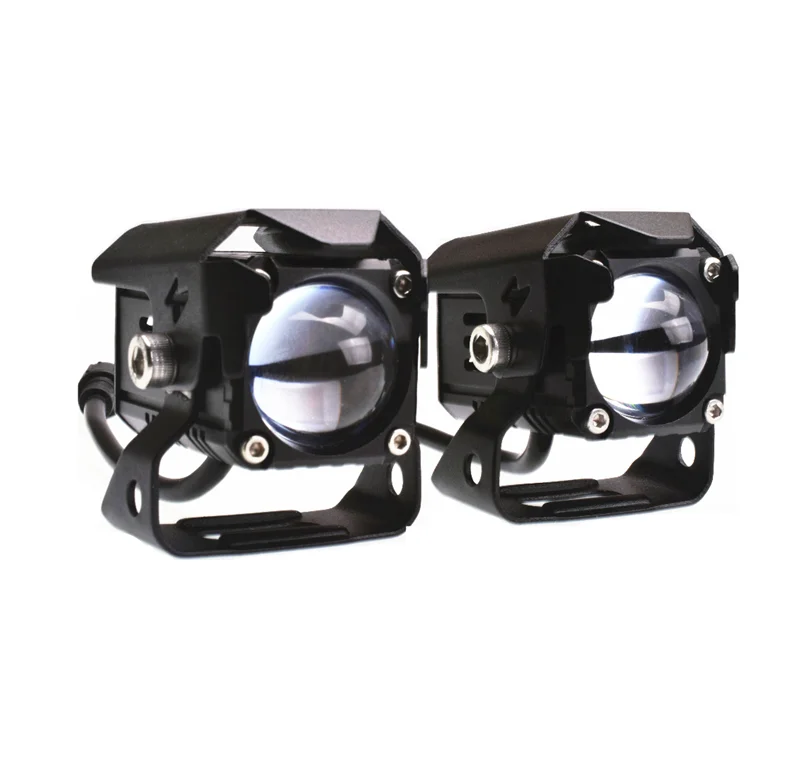 Waterproof dual color Bi LED Motorcycle electric bike LED driving light with HD lens Hi/Lo headlight