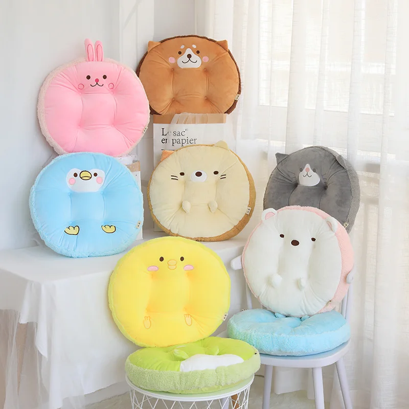 Cartoon Cute Animal Linen Cotton Sofa Cushion For Leaning On Of High Quality Material Pillow