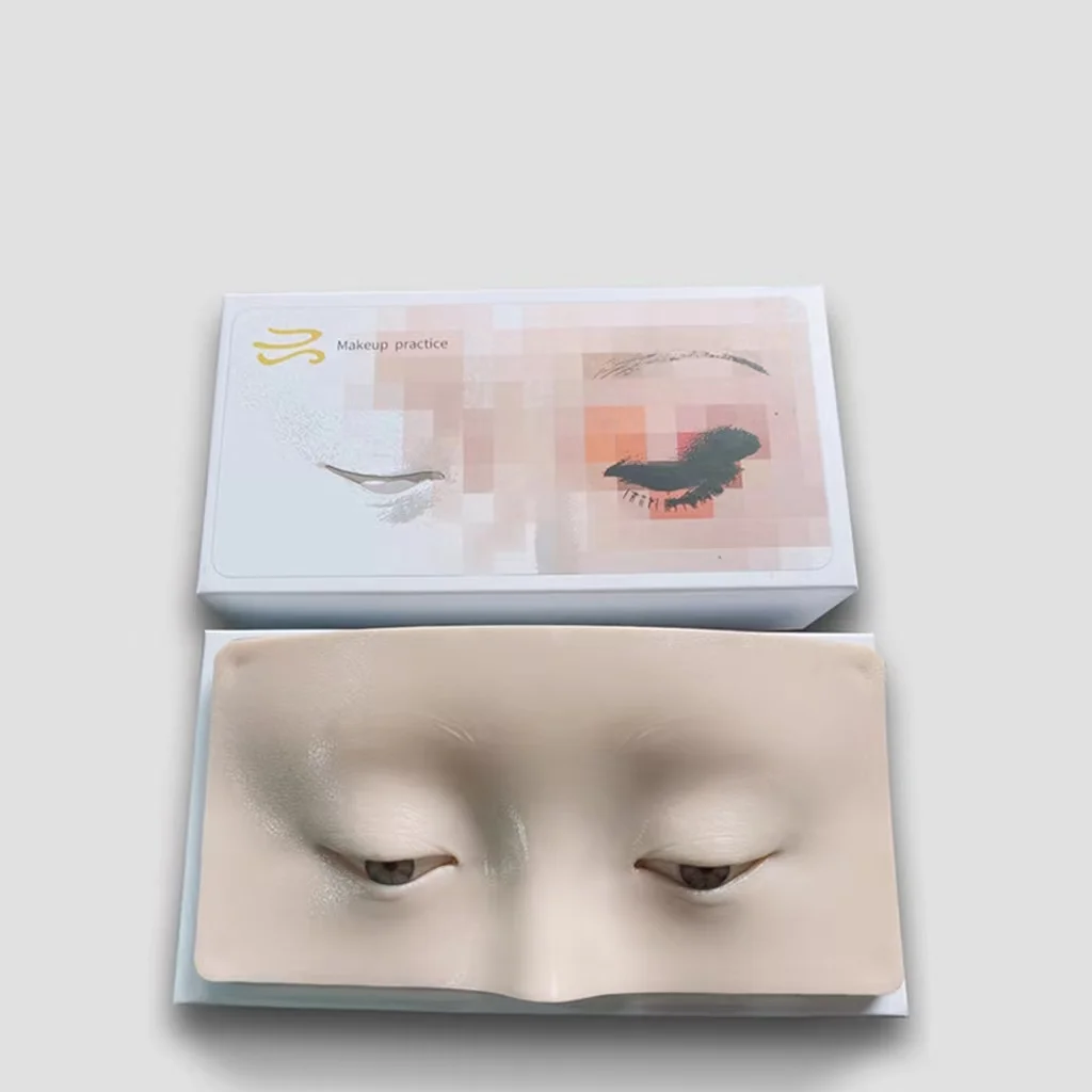 New Realistic Tattoo Silicone Practice Skin Texture Mannequin Face for Lash Extension and Makeup Microblading Silicone Pad
