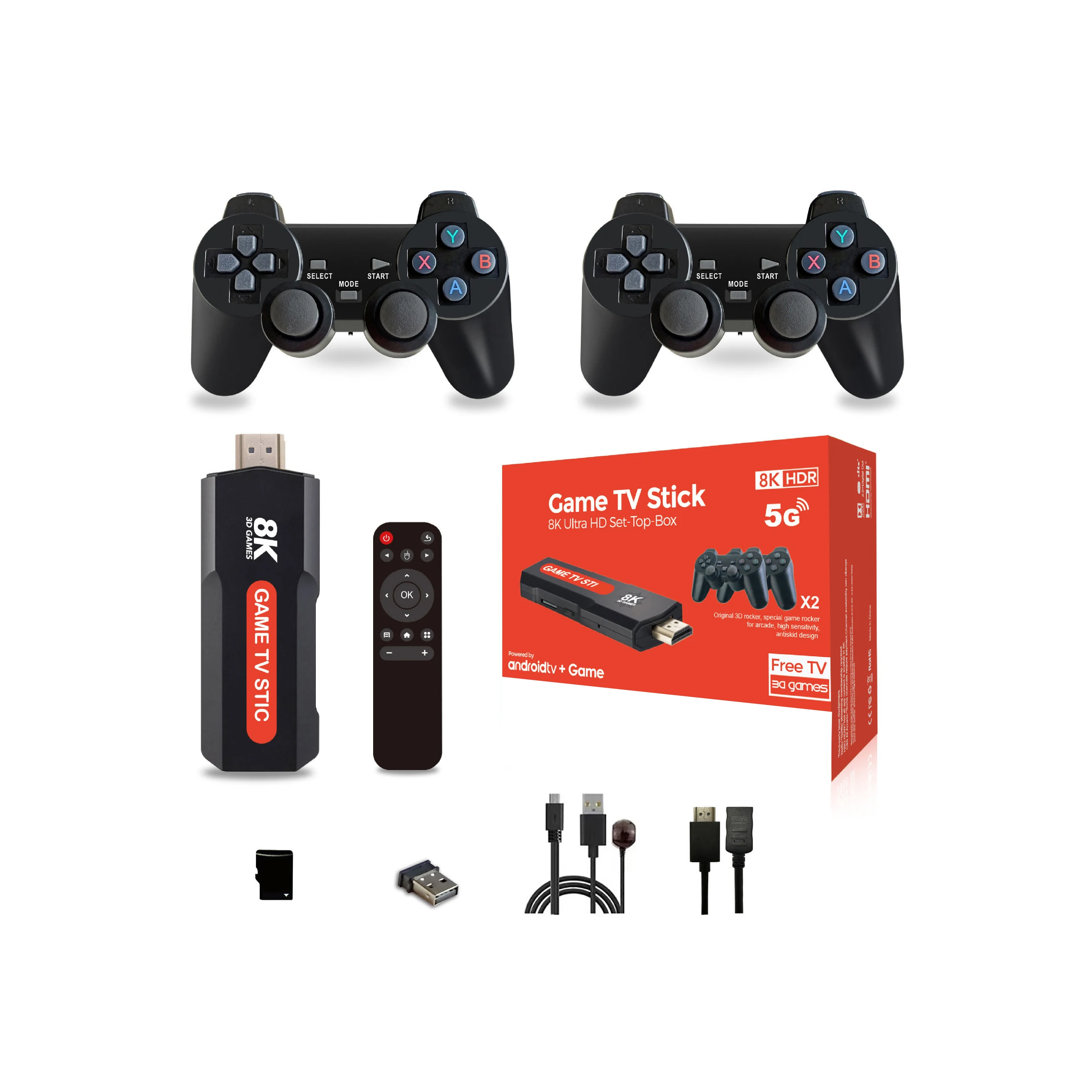 Popular X2 plus Dual System TV Game Console Retro Game Stick Home Wireless Game Console