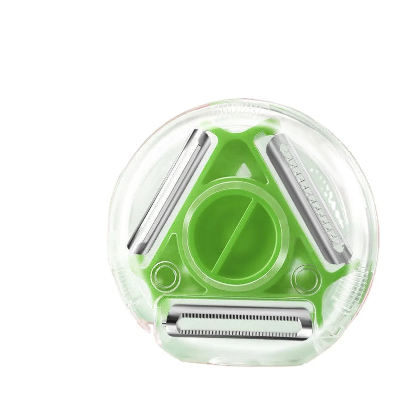 Multifunctional rotating three-in-one peeler kitchen shredder peeling knife vegetable