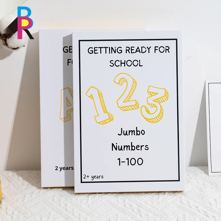 Custom Children Letter Card Printing Number Learning Card Custom Flash Cards For Kids Educational