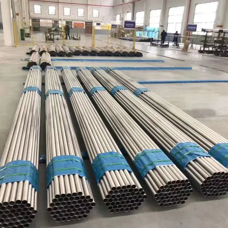99.9%Pure Ti Titanium Astm B338 Gr2 Titanium Alloy Tubes for Heat Exchanger