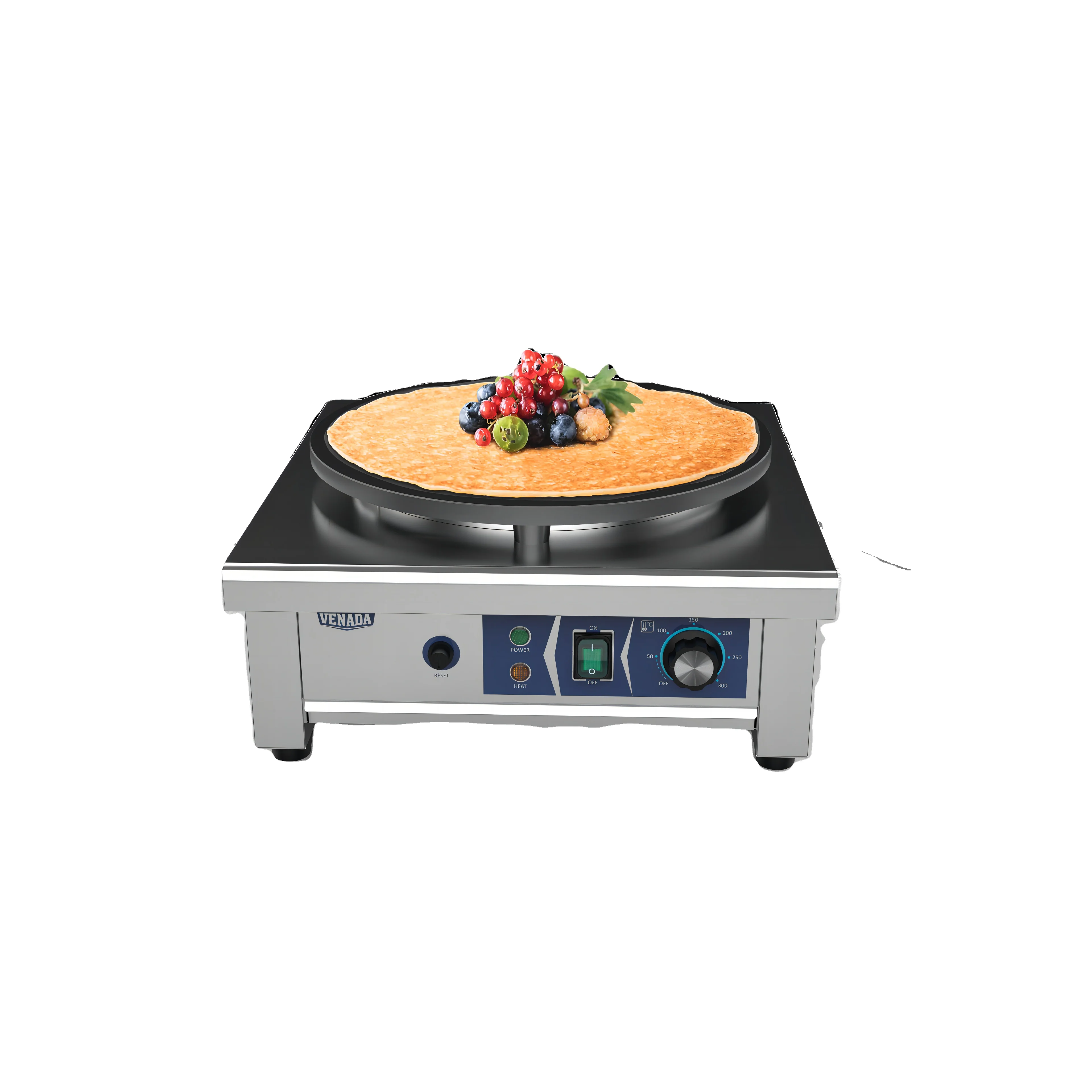 NEW Venada Round Non Stick Crepe Maker Heavy Duty Commercial Machine Equipment With Control For Snack Taco Corn Tortillas
