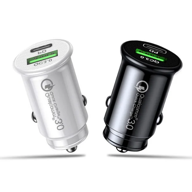 RONGXIANG CE Vehicle Using Car Charger For Android Phones 2 in 1 Portable 24V Socket QC3.0 PD Quick Charging CC-1510