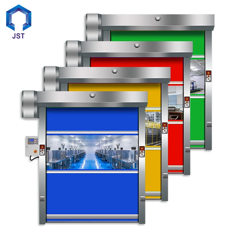 China Automatic Industrial PVC Dust Proof Fast Door For Work Shop