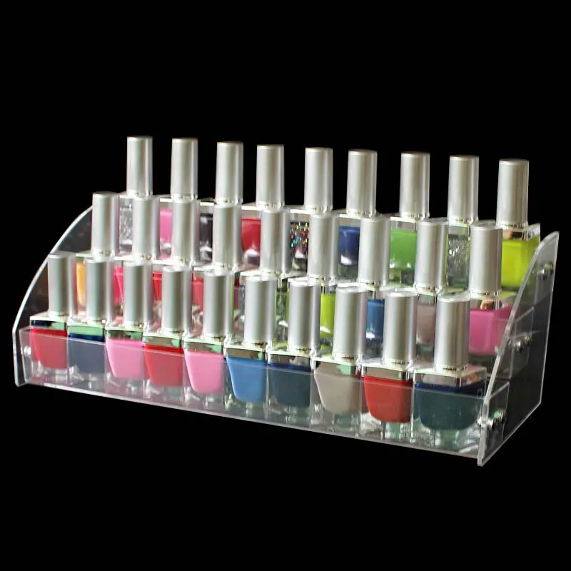 New Detachable 3 Tiers Acrylic Nail Polish Rack Makeup Cosmetic Retail Display Shelf Stand Holder Rack
