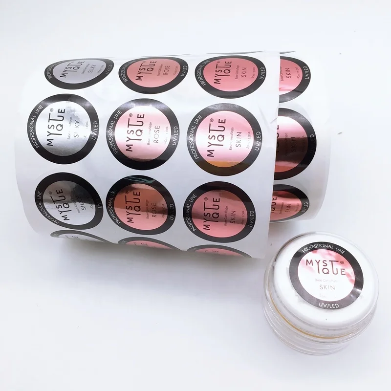 Waterproof Customized Shiny Metallic Cosmetic Sticker For Bottle