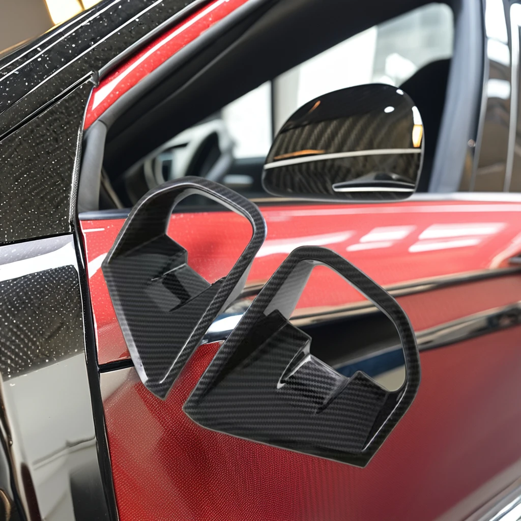 2023 Ford Everest Exterior Car-Styling Moldings Carbon Fiber Trim Decoration for Rear Fog Lights Fog Lamp Cover Bumper