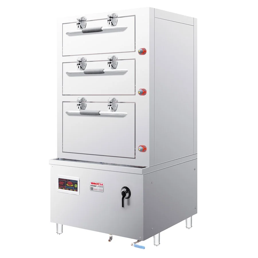 Commercial 380V Seafood Steamed Cabinet Industrial Electric Food Steamers Stainless Steel Induction Soup Rice Steamer Cabinet