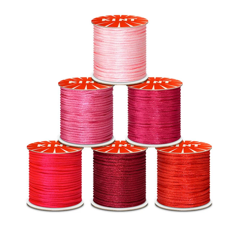 High Quality No.5/6/7 Korean Silk Thread 1.5/2.0/2.5mm 50g Round Nylon Thread For Woven Chinese Knot Bracelet Making Weaving