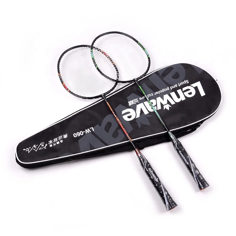 Lenwave steel/aluminum racquet lightweight Built-in T-join badminton racquet G4/G5 custom badminton rackets set wholesale