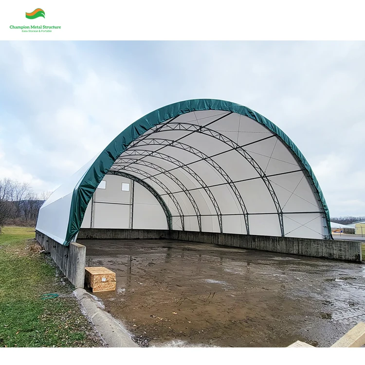 26. Портативное купольное укрытие для хранения из ПВХ-30x60 футов подходит сельскохозяйственного и промышленного применения