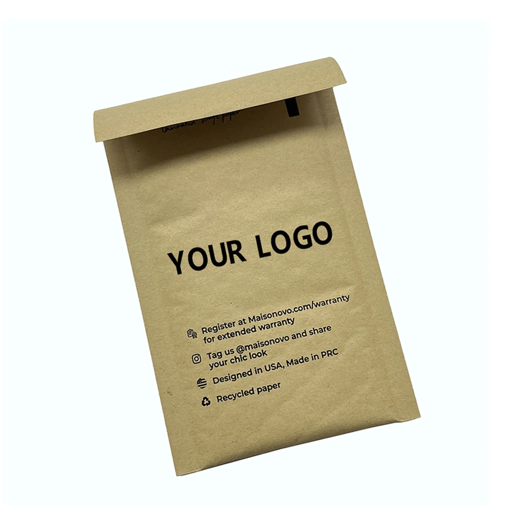 Customized flyer bags Kraft paper envelope mailing Matte black courier bags shipping