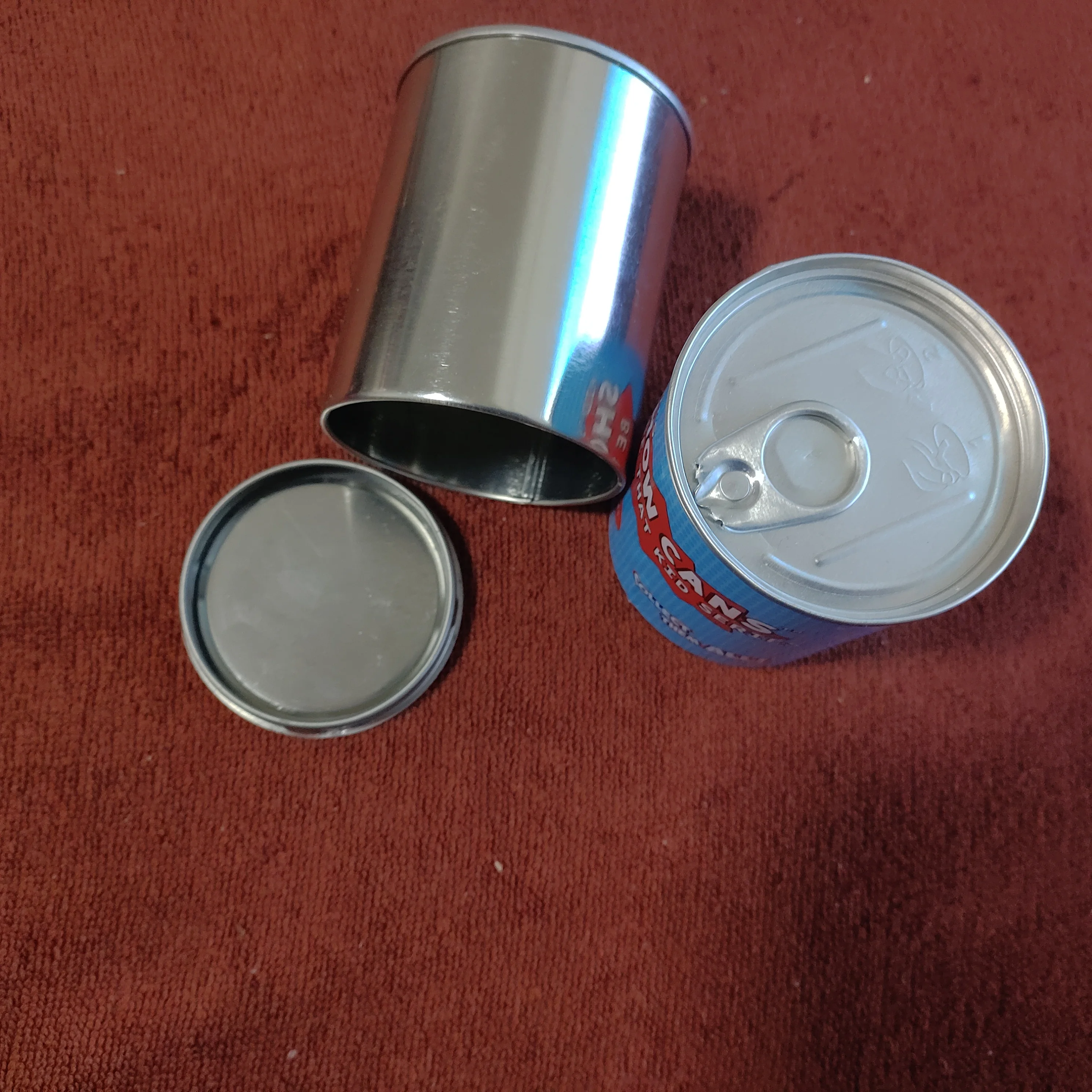 
Self seal pressitin 200ml 400ml 100ml press it tin tuna can smell lock with black top 