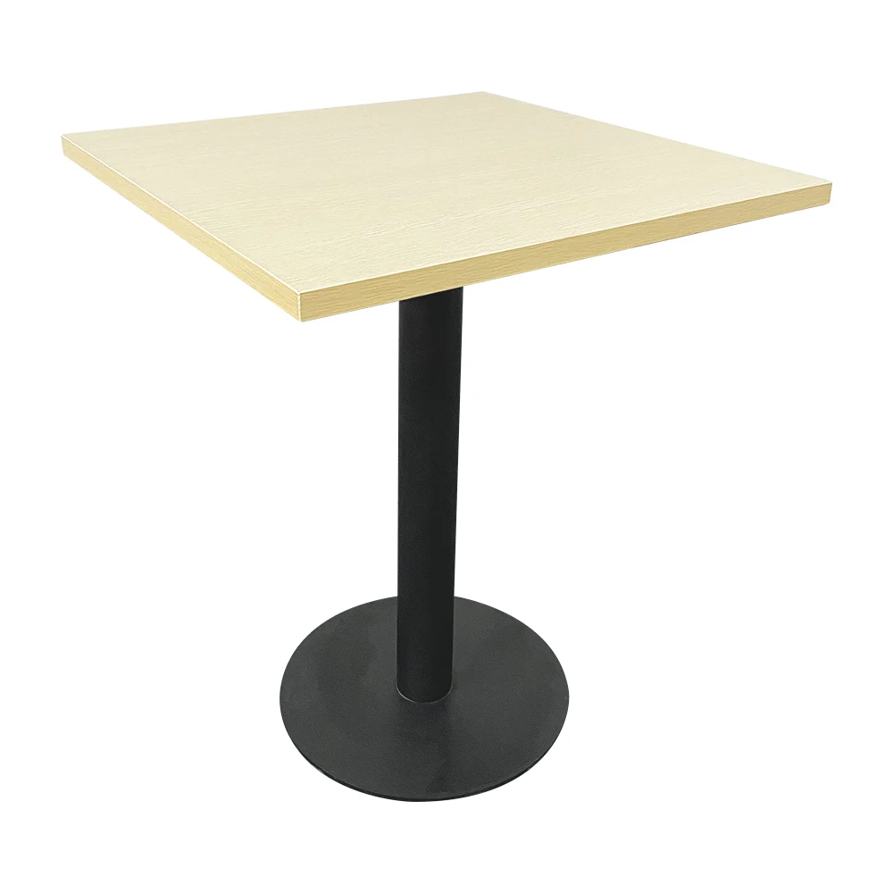 WEKIS Popular fast food square steel leg round restaurant patio tables