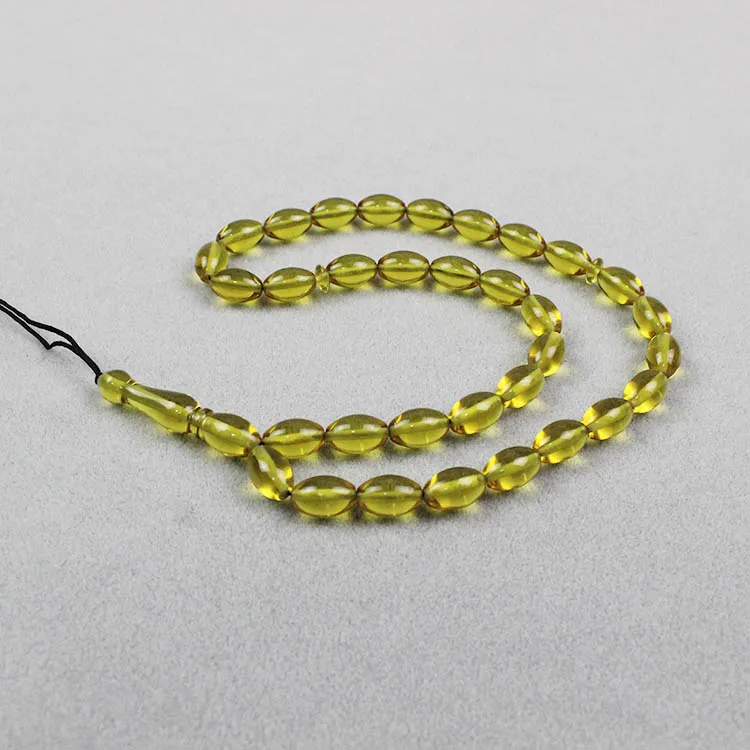 Hot Wholesale China Original Bracelet Manufacture Glow in the Dark Beads Scented 33 Muslim Tasbih Prayer Amber Beads