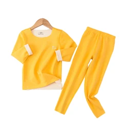 Custom High Quality Sleepwear For Girl Thermal Clothing Winter Childrens Solid Warm Pajamas Sets Kids Chest Pony Print Pyjamas