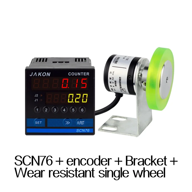 Wheel Conveyor Belt Loading Point Length Digital Rope Meter Counter