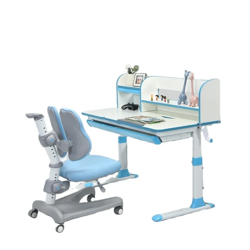 2021 Cheap Study Desk with Height Adjustable Modern Metal Stainless Steel Blue/red/wood Grey