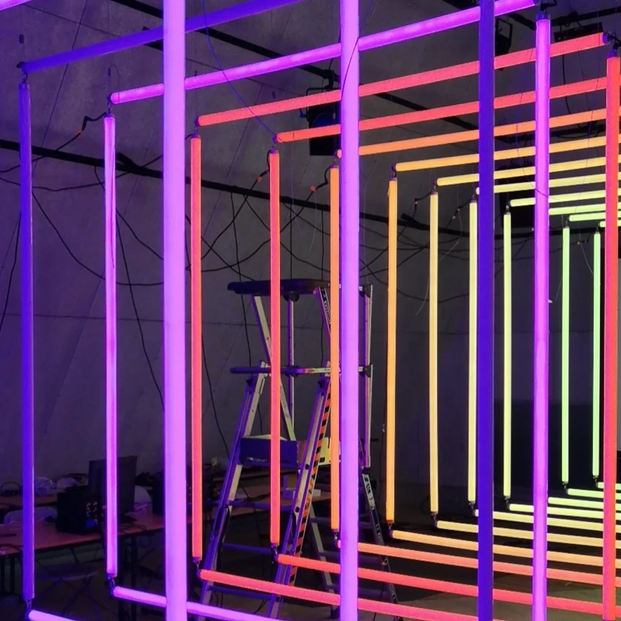 5050RGB led 3D tube vertical pixel tube 360 degree RGB LED pixel tube light