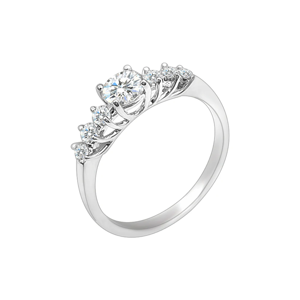 Manufacturer Direct Sale 18k White Gold  Moissanite Diamond  Wedding Rings Women