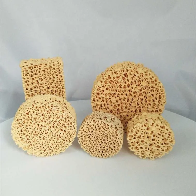 High Quality High Temperature Resistance Factory Price Zirconia Ceramic Foam Filter for Steel Casting and Foundry D55x15