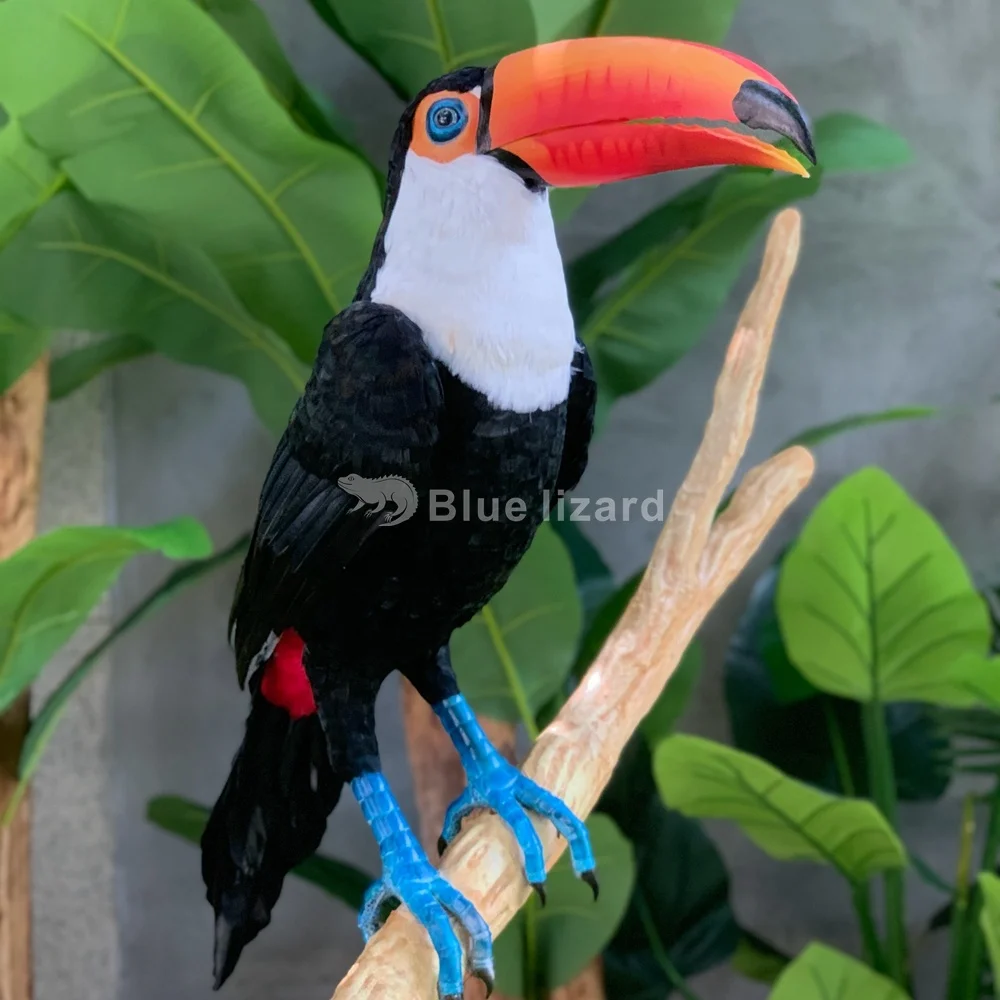 Blue Lizard Animatronic Toco toucan Animatronic Animal Figurine For Animal Park Shopping Mall Children Park