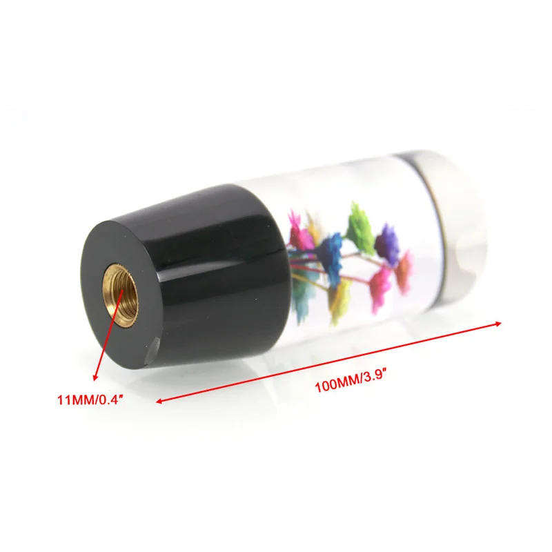 Crystal Manual Gear Stick Shifter Knob 10CM Real Flower Shift Knob Universal Shift Head Bubble Shift Gear Knob UNIVERSAL