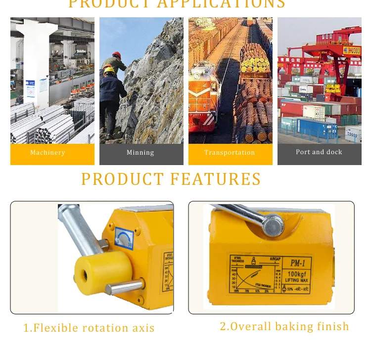 BAOT Factory Direct Supply PML600kg Permanent Magnetic Lifter Tool for Lifting Steel Price
