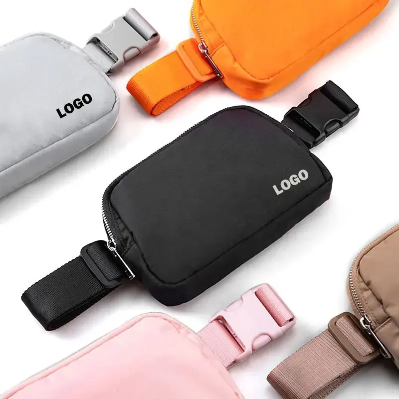 custom logo waterproof nylon sport running chest belt bum pouch men waist bag women fanny pack Crossbody Bag