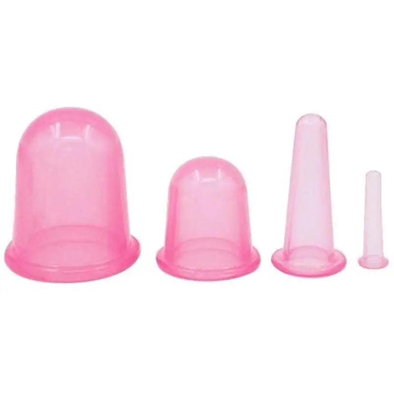 
Hot Selling 4 pcs Silicone Facial Cupping cups Facial Cupping Massage Therapy Body Massage Cups Silicone Cupping Therapy Set 
