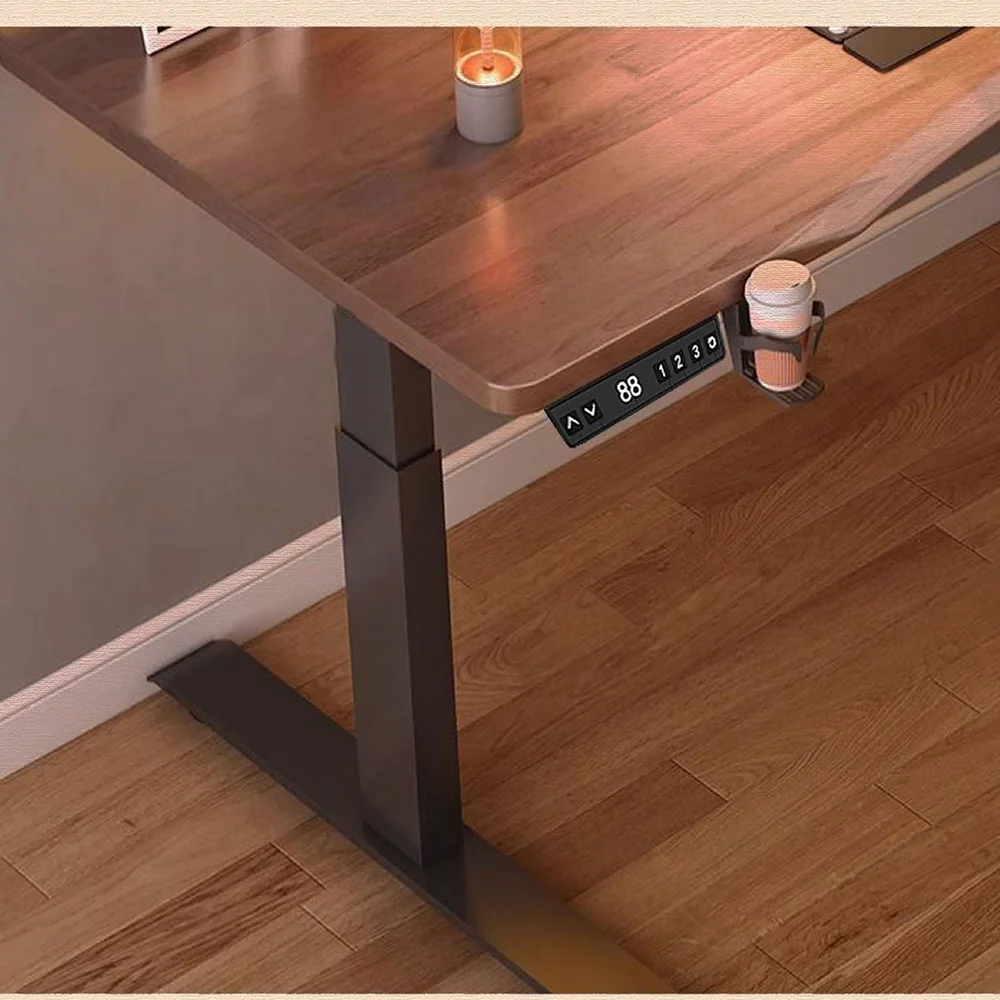L Electric Frame Metal Stand Sit-Stand Adjustable Electronic Standing Desk with Power for Ergonomic Usage in School