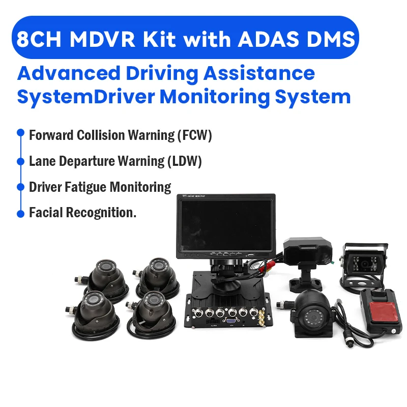 PAL/NTSC Adas DMS 8CH SD Мобильный DVR GPS 4G WiFi Ai Mdvr комплект для мониторинга безопасности