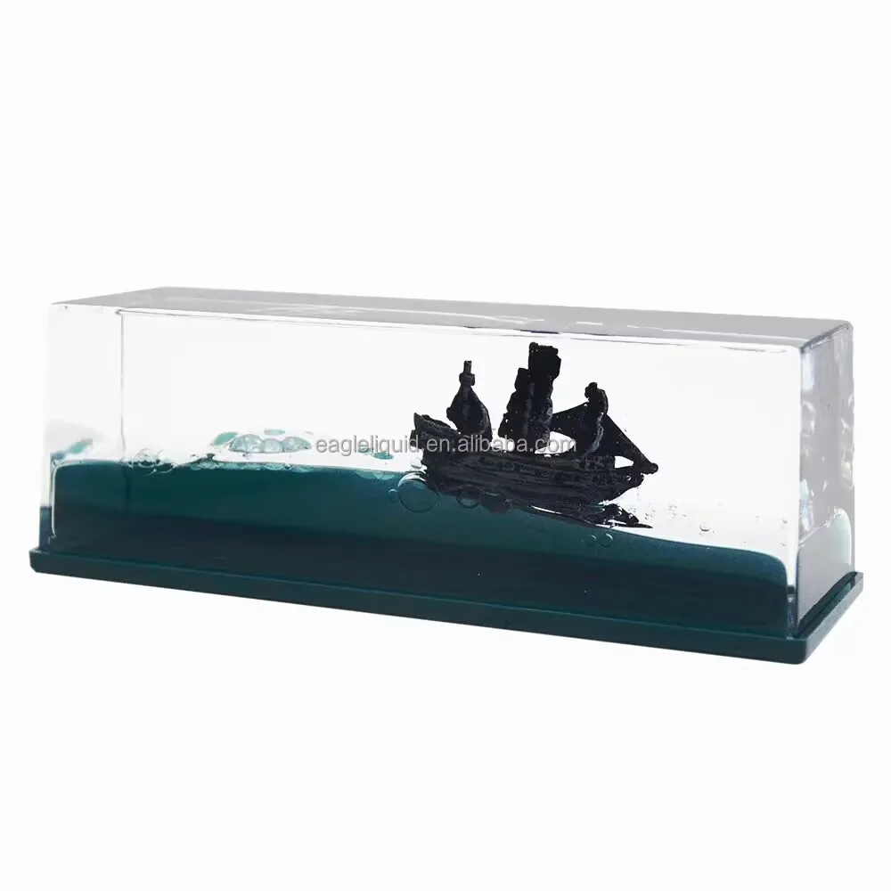 Floating Mini Black Water Ghost Pirate Ship Drift Bottle for Sale Unsinkable Cruise Ship Model Decoration Desk Toy Gifts