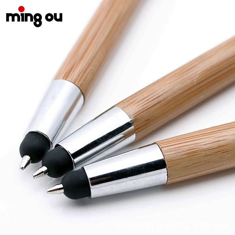 School Supplies Bamboo Pen Personalized  Customized Eco Friendly Engraved Bamboo Ballpoint Pen With Logo