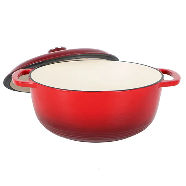 Manufacturers Wholesale Multi-function Stew Enamel Pot Cast Iron Soup Pot Can Be Customized