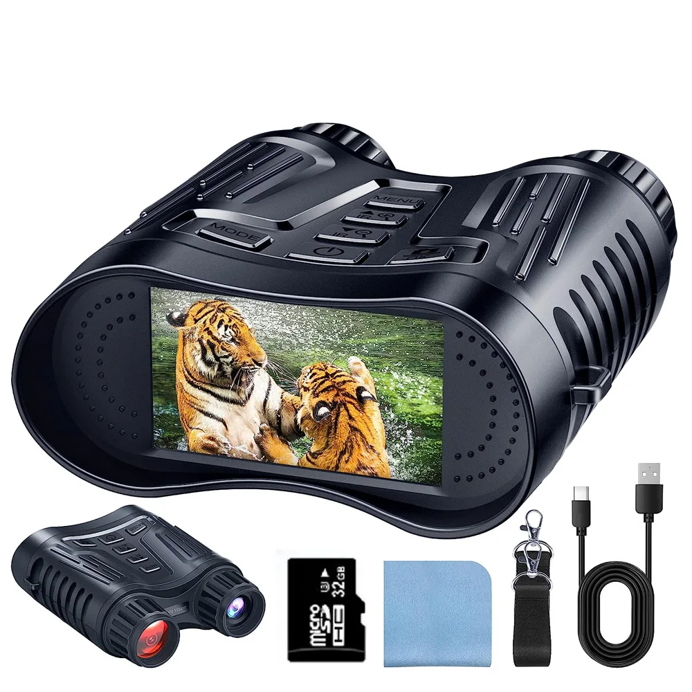 Outdoor NV2180 4K 3.2 Inch Binocular NV camera telescope Long range 250-300M night vision Binocular camera