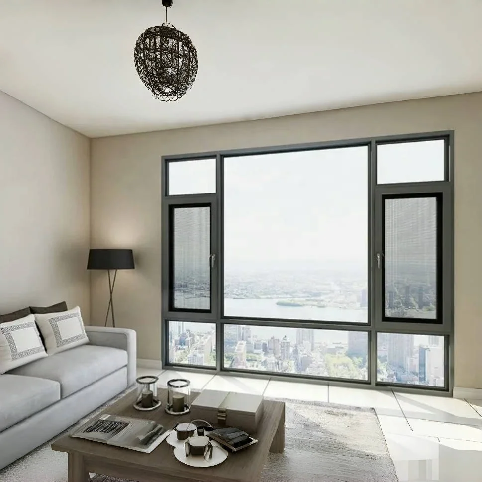 international standards Safe Heat Insulation Aluminum Double Glass Windows Energy Saving Outswing Casement Windows