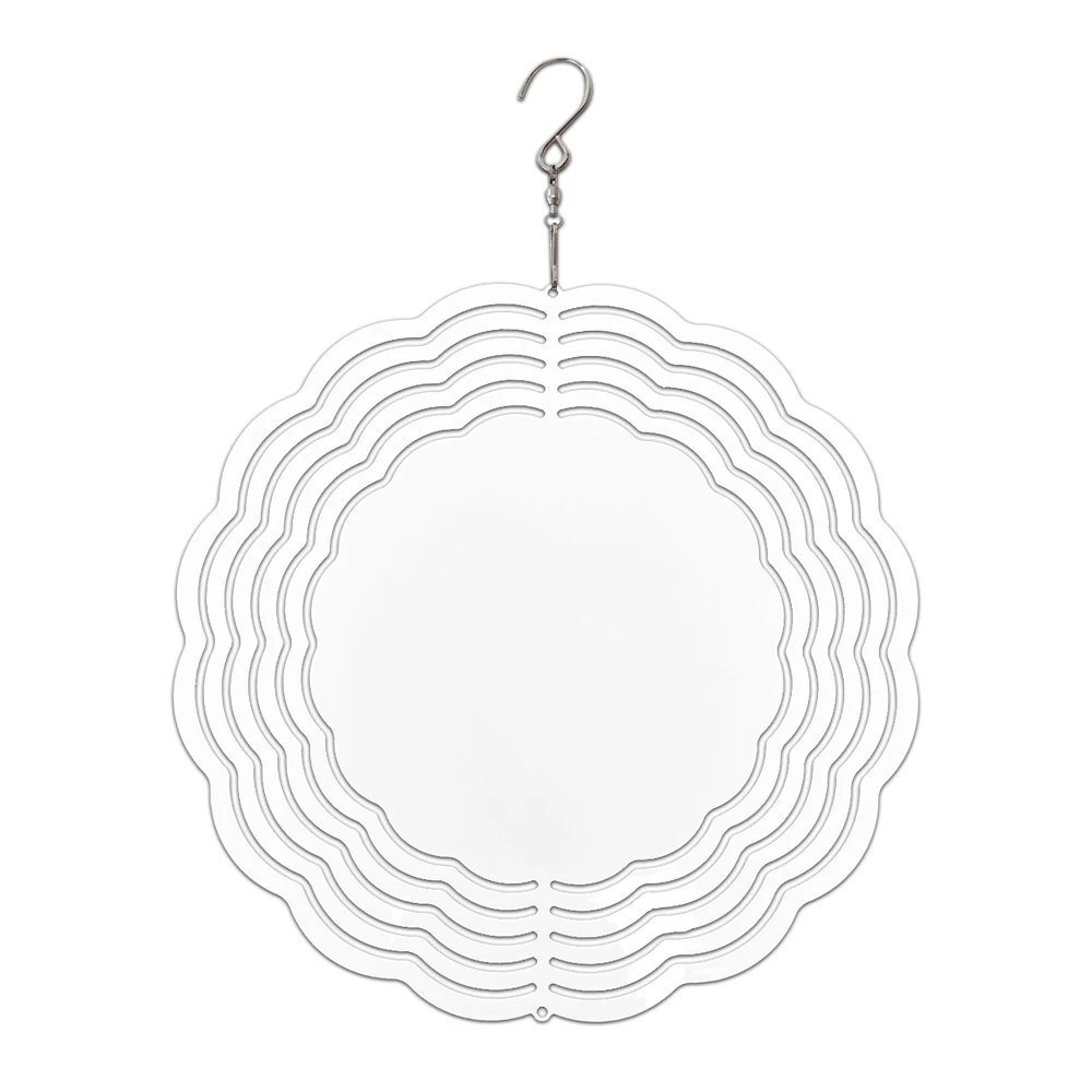 Fashion Diy Blanks Personalized Metal Wind Chime Various Shape Aluminum Sublimation Wind Spinner Double Sides Printable