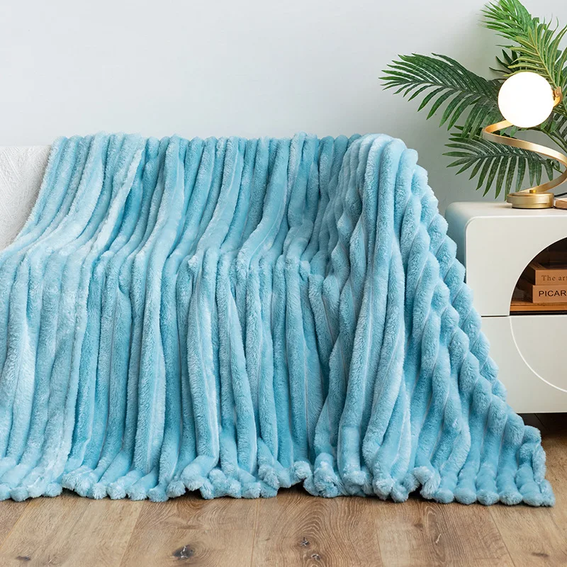 Super Soft Thickened Blankets For Winter King Size Plush Fleece Throw Flannel  Wool Blanket For Bed