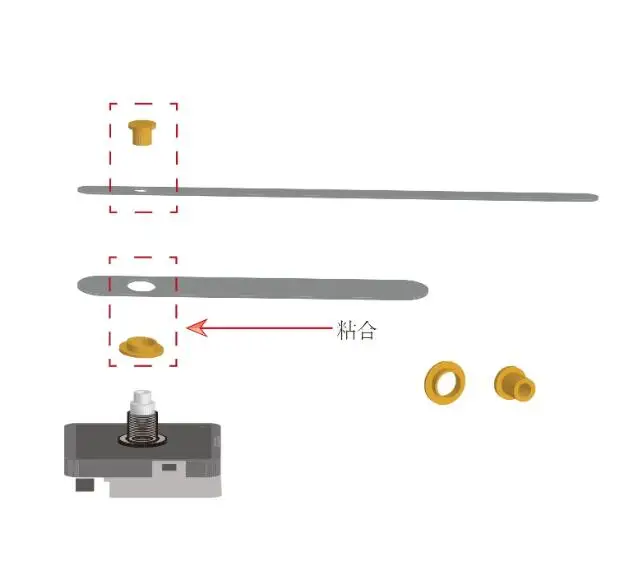 open nut for i-shaft clock movement