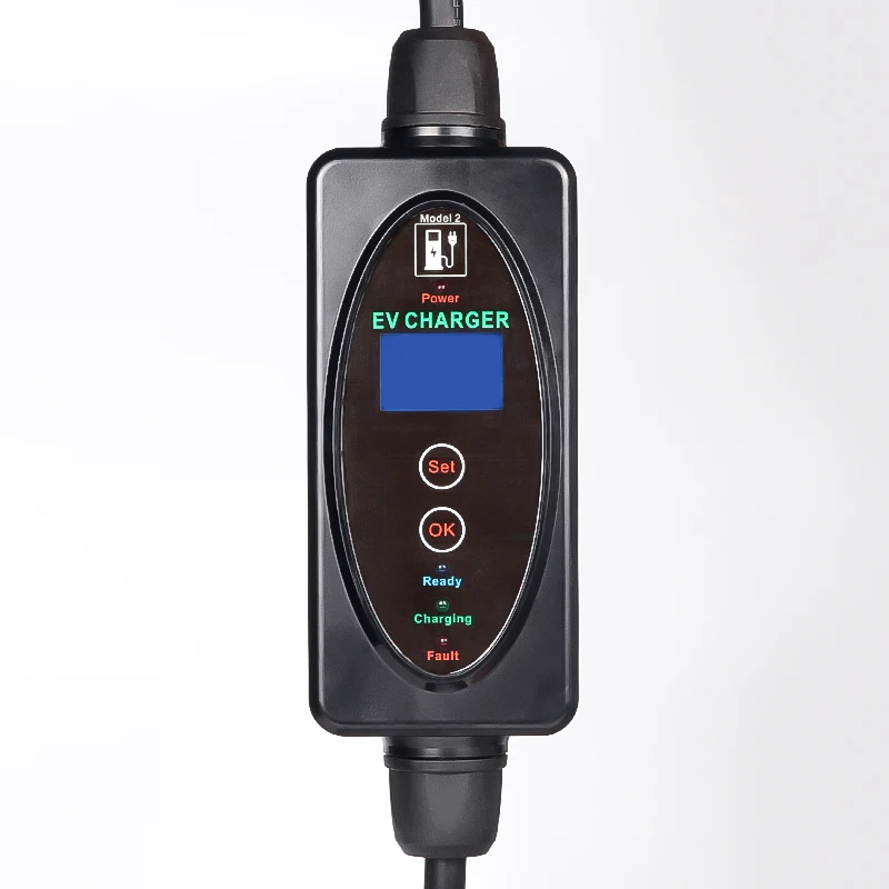 ETEK Single-phase 16A 32A Portable EV charger can be customized with different types of plugs