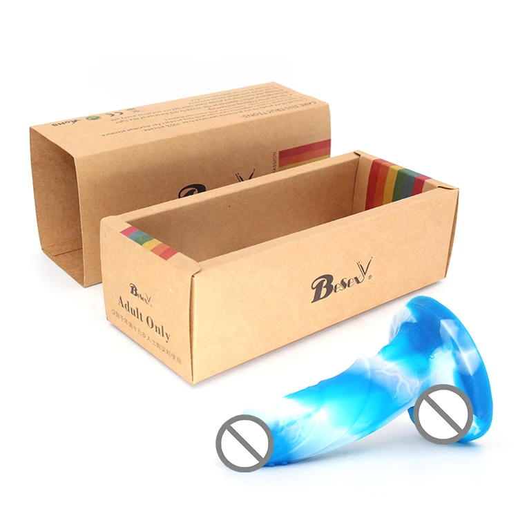 Blue Sky and White Clouds Dildo Simulation Penis Strap on dildo For Couples With Suction Cup Adult Sex Toys